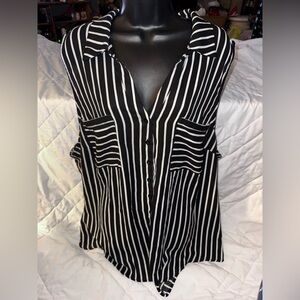 Torrid Madison Georgette Button-Up Sleeveless Shirt